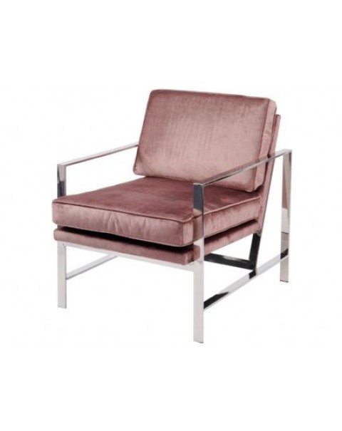 Caverly Club Chair With Chrome Frame